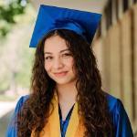 Jazmin Morales in her commencement regalia.