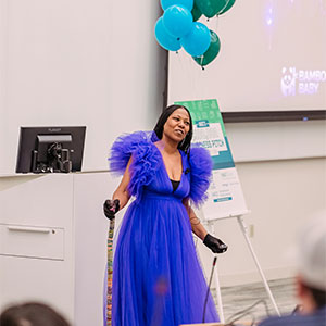 April Mills presenting Bamboo Baby