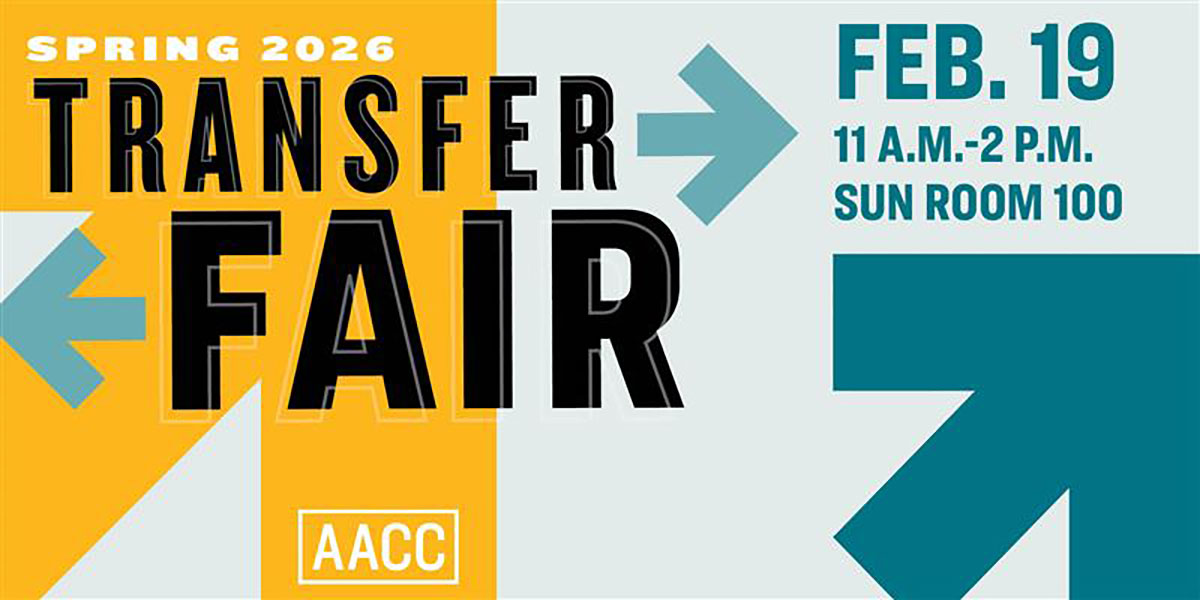 Spring 2026 Transfer Fair. Feb. 19, 11 a.m. to 2 p.m. SUN 100.